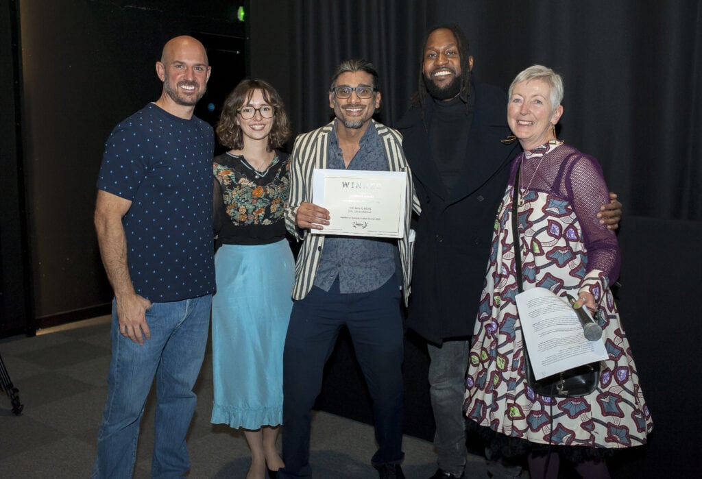 Johan Nayar receiving Audience Award at London Breeze Film Festival